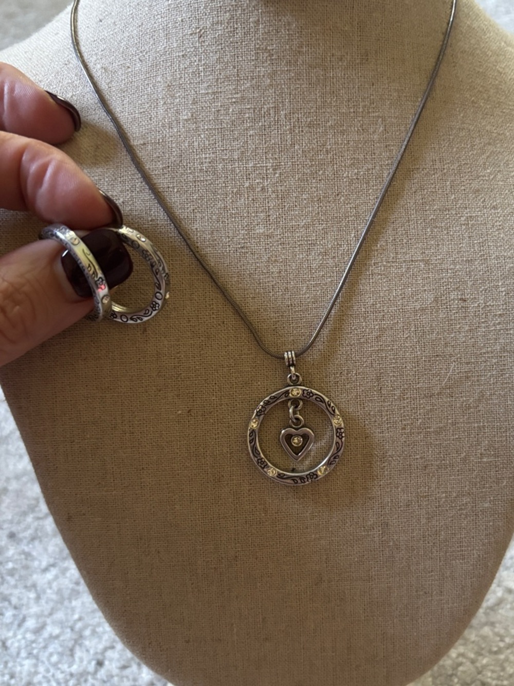 Brighton Circle of Life Reversible Necklace & Earring Set